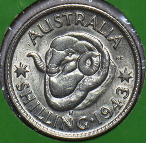 Australia 1943 S Shilling Merino ram animal 902613 combine shipping