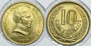 Uruguay 1960 10 Centesimos 198516 combine shipping
