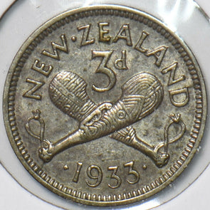 New Zealand 1933 3 Pence 151357 combine shipping