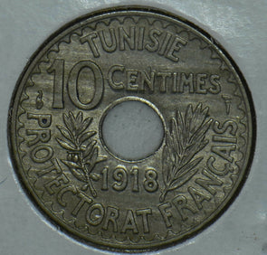 Tunisia 1918 10 Centimes 290568 combine shipping