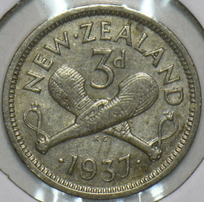 New Zealand 1937 3 Pence 903667 combine shipping