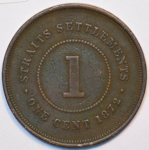 Straits Settlements 1872 Cent 151309 combine shipping