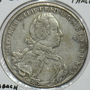 German States 1753 G 2/3 Thaler Branden Durg GE0157 combine shipping