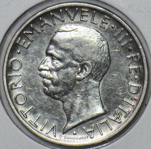 Italy 1928 R 5 Lire Eagle animal 295957 combine shipping