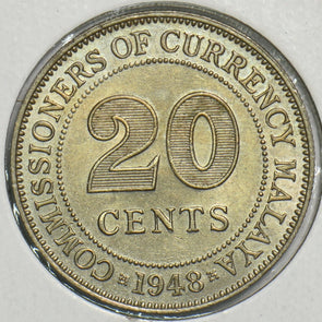 Malaya 1948 20 Cents 197702 combine shipping