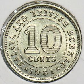 Malaya and British Borneo 1961 10 Cents 298366 combine shipping