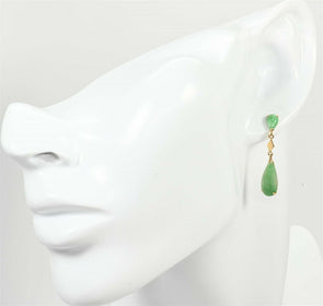 Jadeite 14K Gold Earrings EG0006
