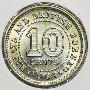 Malaya and British Borneo 1961 H 10 Cents 298399 combine shipping