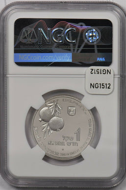 Israel 1997 New Sheqel silver NGC MS 69 Pomegranates & Lion NG1512 combine shipp