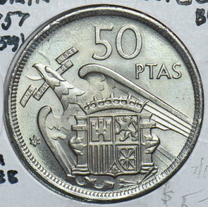 Spain 1957 50 Pesetas BU 299121 combine shipping