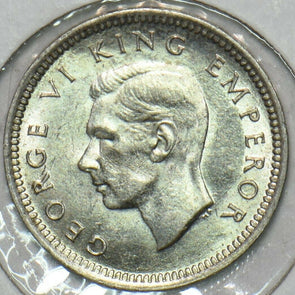 New Zealand 1943 3 Pence BU 297593 combine shipping