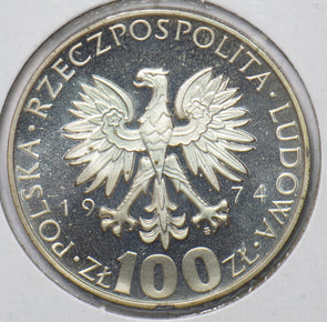 Poland 1974 100 Zlotych Eagle animal Proof Maria Sk?odowska-Curie 294647 combine