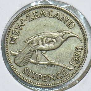 New Zealand 1936 6 Pence Bird animal 197920 combine shipping