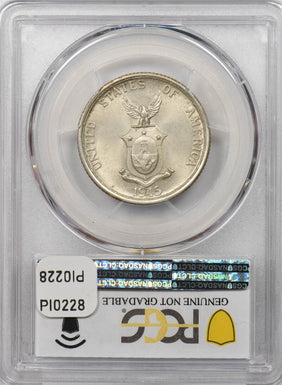 Philippines 1945 S 50 Centavos silver PCGS UNC PI0228 combine shipping
