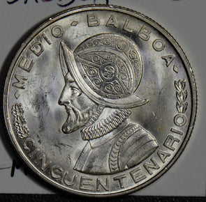 Panama 1953 1/2 Balboa silver  P0166 combine shipping