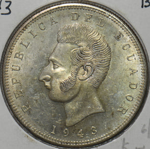 Ecuador 1943 5 Sucres Eagle animal BU 297106 combine shipping