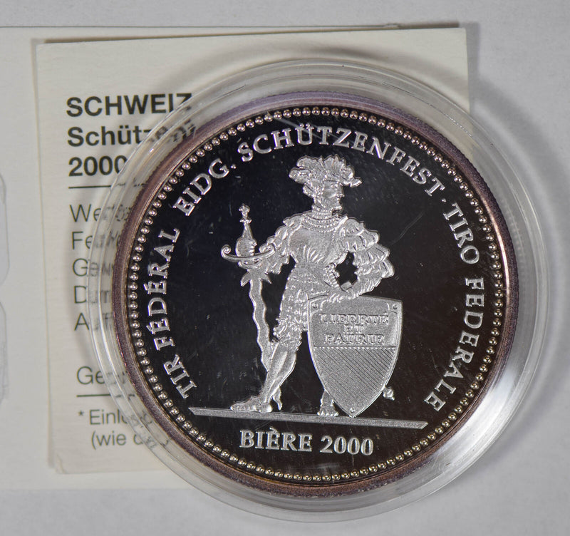 Switzerland 2000 50 Francs silver proof mintage 3000 S0215 combine shipping