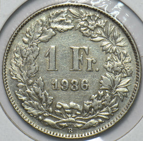 Switzerland 1936 B Franc 193872 combine shipping