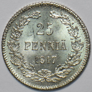 Finland 1917 25 Pennia Eagle animal 294477 combine shipping