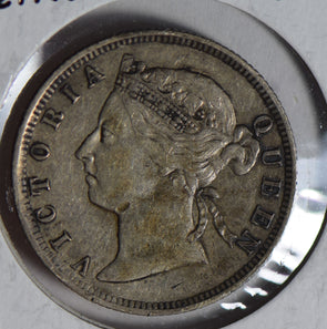 Straits Settlements 1896 20 Cents silver  S0263 combine shipping