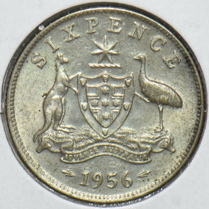 Australia 1956 6 Pence Kangaroo animal Ostrich Elizabeth II 902040 combine shipp