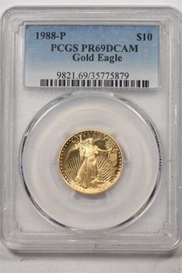 1988-P $10 1/4oz Gold Eagle PCGS PR69DCAM PC1526