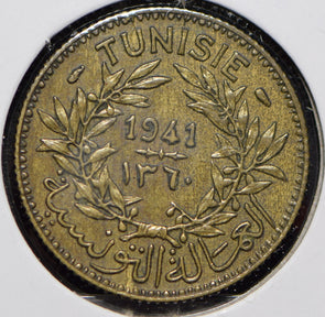 Tunisia 1941 AH 1360 Franc  191324 combine shipping