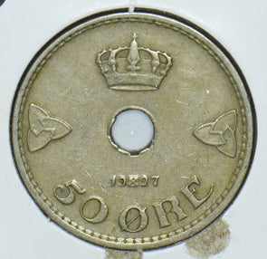 Norway 1927 50 Ore 190861 combine shipping