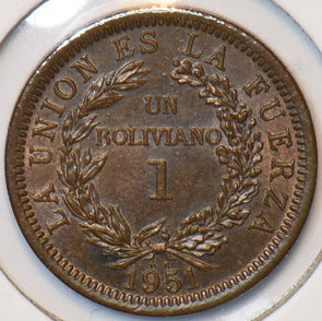 Bolivia 1951 Boliviano Alpaca animal 150933 combine shipping