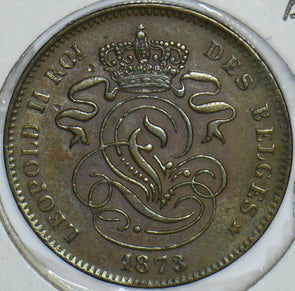 Belgium 1873 2 Centimes Lion animal 290957 combine shipping
