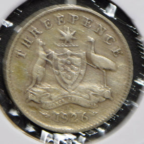 Australia 1926 3 Pence Kangaroo animal Emu  150211 combine shipping
