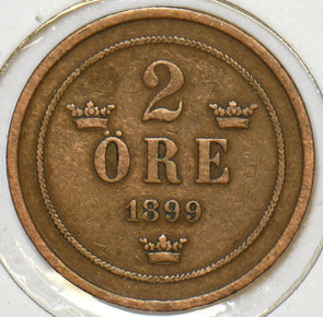 Sweden 1899 2 Ore 240443 combine shipping
