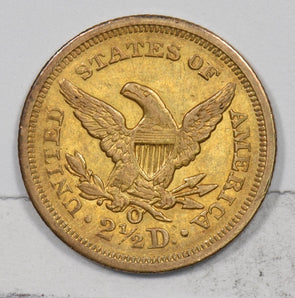 1852-O Gold $2.5 2 1/2 Gold Liberty Head XF-AU++ GL0288