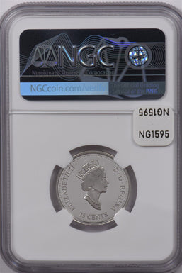 Canada 1999 25 Cents Silver NGC Proof 70 Ultra Cameo January Perfect 70 NG1595 c