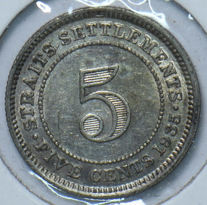 Straits Settlements 1935 5 Cents 193482 combine shipping