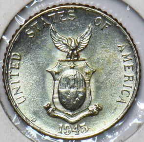Philippines 1945 D 10 Centavos Eagle animal 294804 combine shipping
