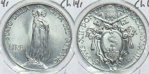 Vatican 1941 Lire Ch BU 299127 combine shipping