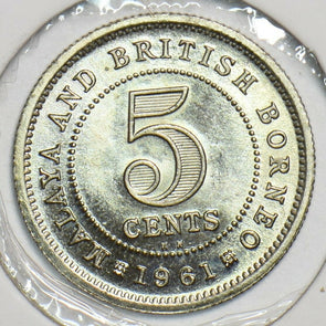 Malaya and British Borneo 1961 5 Cents 298362 combine shipping