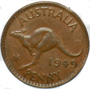 Australia 1949 Penny Kangaroo animal Georgivs VI 902229 combine shipping