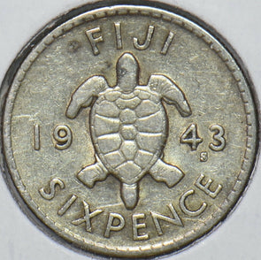Fiji 1943 6 Pence Turtle animal 295830 combine shipping