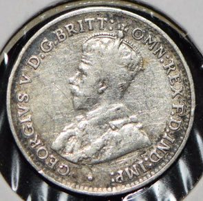Australia 1927 3 Pence Kangaroo animal Emu  191495 combine shipping