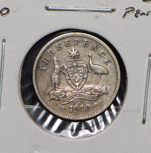 Australia 1910 3 Pence Kangaroo animal Moorhen  191219 combine shipping