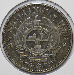 South Africa 1896 2 1/2 Shillings Lion animal Eagle 490595 combine shipping