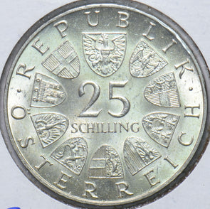 Austria 1968 25 Schilling UNC 192862 combine shipping