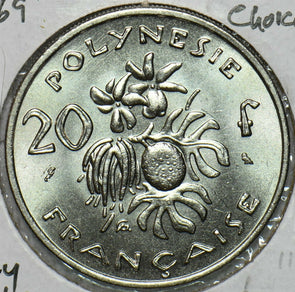 French Polynesia 1969 20 Francs Choice BU 297801 combine shipping