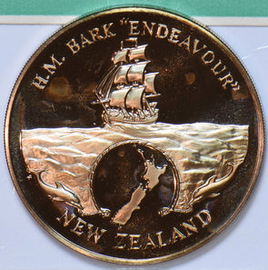 New Zealand 1969 New Zealand Bicentenary Commemorative Coin-Medal 292811 combin