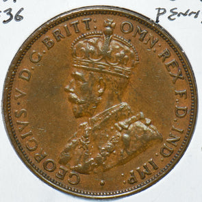 Australia 1936 Georgivs V Penny 292880 combine shipping