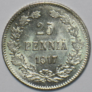 Finland 1917 25 Pennia Eagle animal 294482 combine shipping