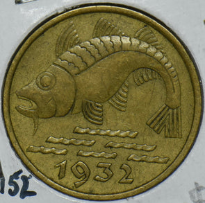 Danzig 1932 1-year type 10 Pfennig Fish animal 290969 combine shipping