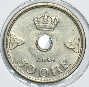 Norway 1948 50 Ore 299076 combine shipping